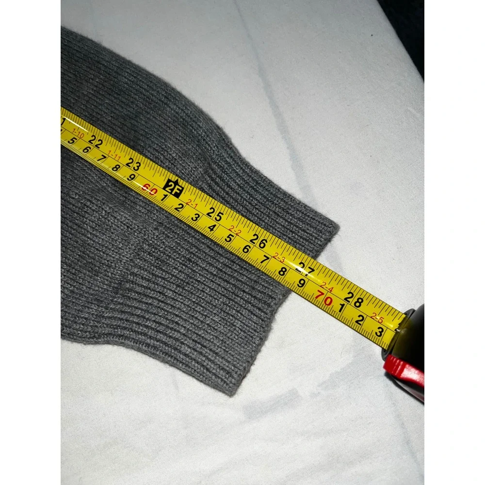 J Crew Men's XXL‎ Quarter Zip Sweater Gray Cotton Cashmere Blend